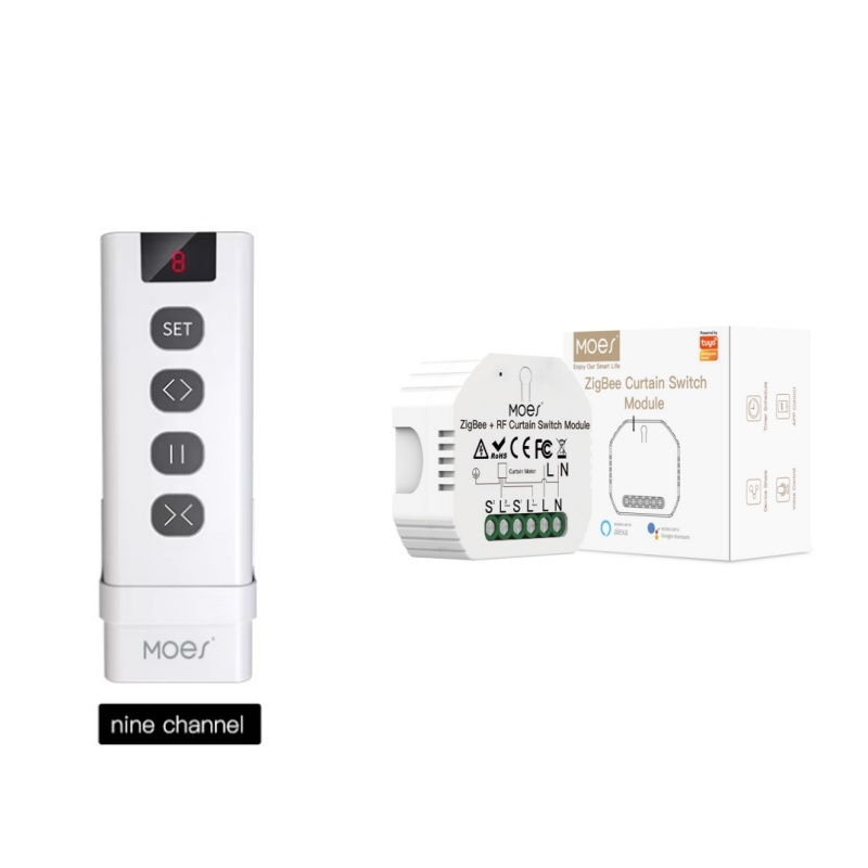 Curtain Motor - MOES ZigBee Smart RF433 Gordijnschakelaarmodule voor