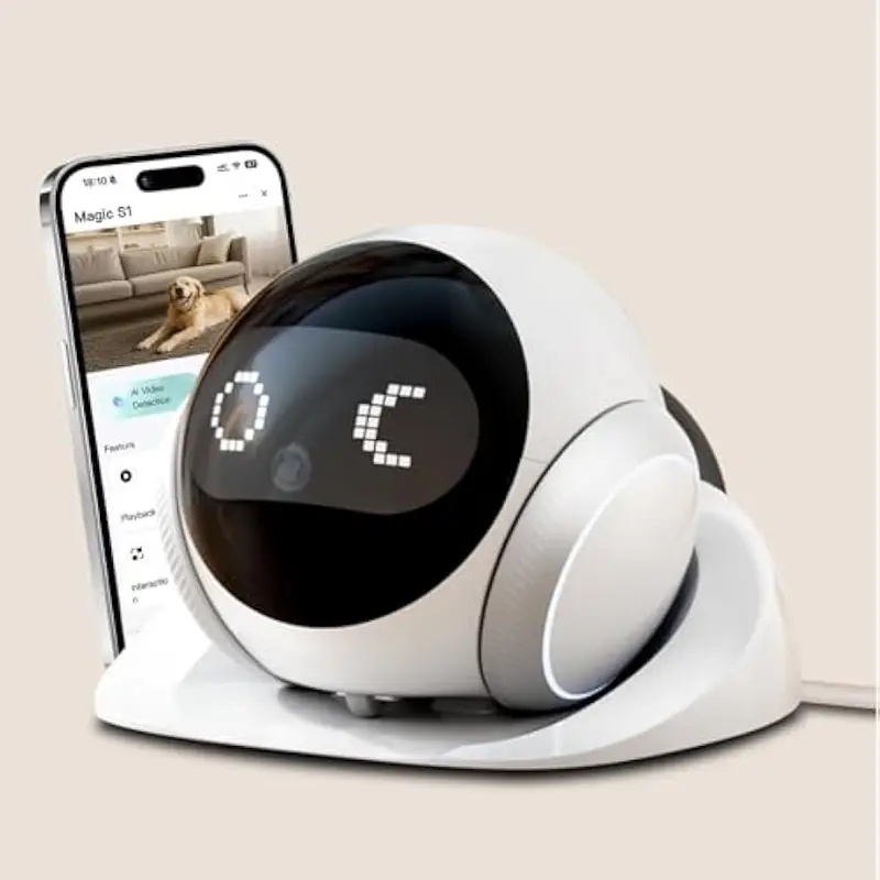 Smart Home Life - Beweegbare Indoor Huisdierrobotcamera met automatisch oplaadstation,