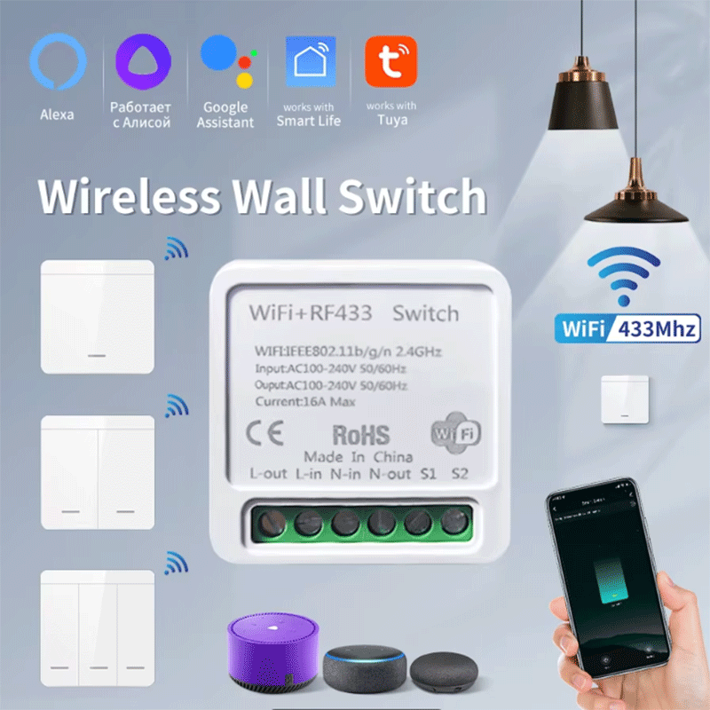 Smart Home Switch - Tuya WiFi Slimme Lichtschakelaar Smart Home