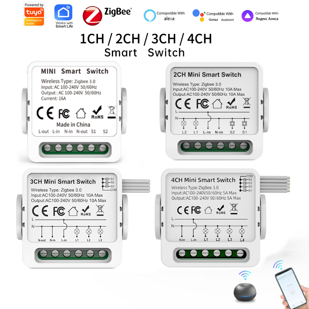 Smart Home Life - Tuya Zigbee 3.0 Smart Switch 1/2/3/4-weg