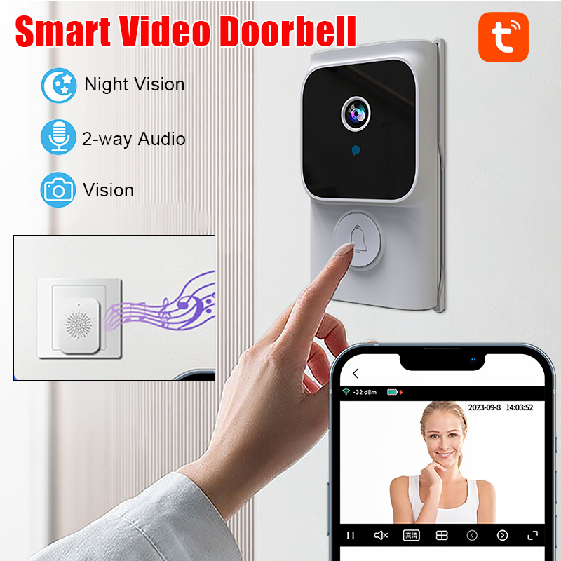 Smart Home Video Doorbell App - Tuya Draadloze slimme videodeurbel APP Afstandsbediening