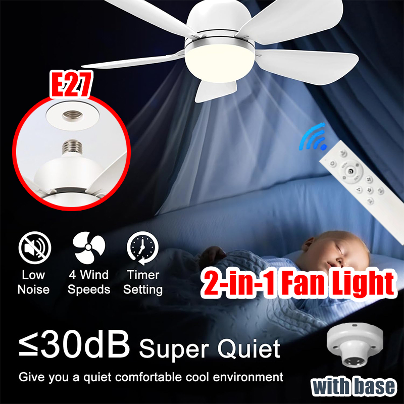 Smart Bathroom Fan - 16 inch 2-in-1 plafondventilator met licht