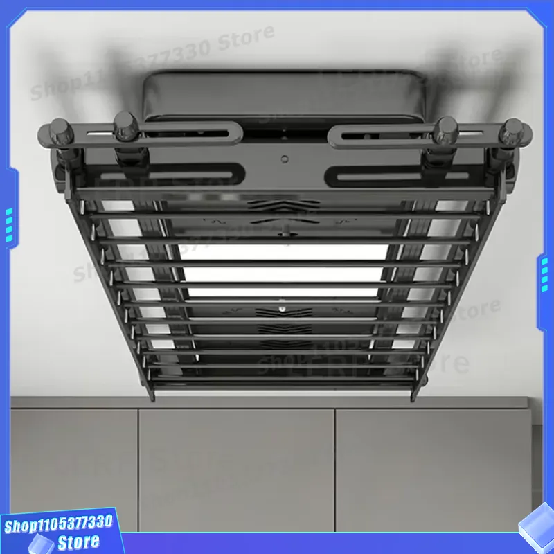 Smart Bathroom Fan - Slimme elektrische kledingdroogrek met LED-verlichting, automatische