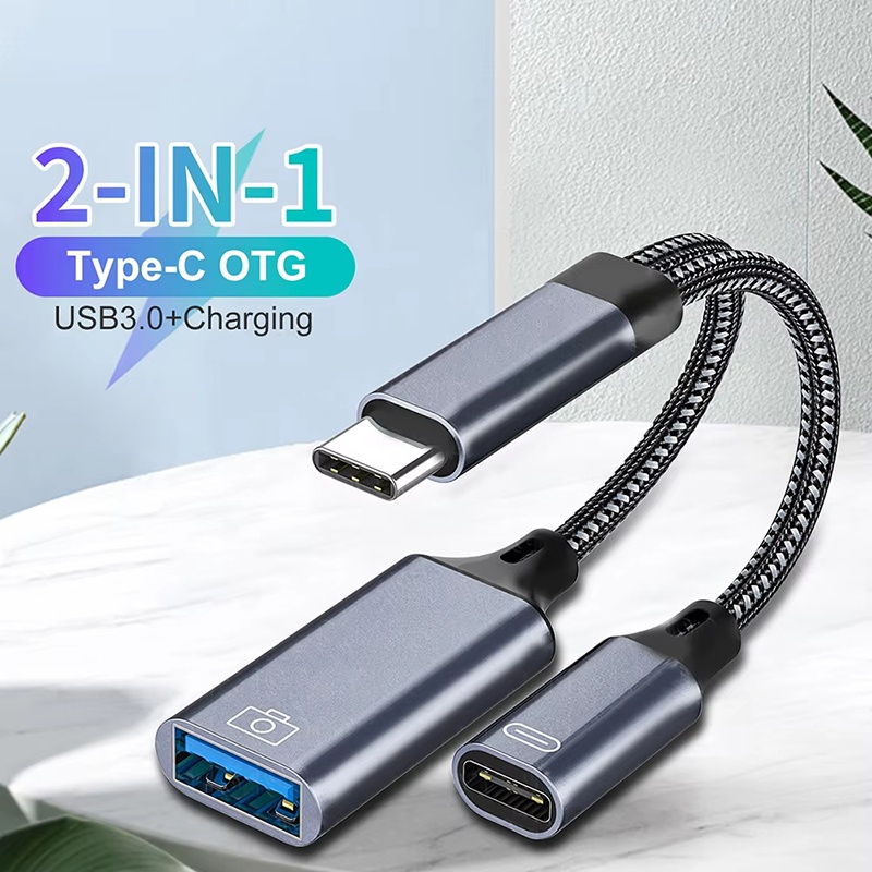 Smart Home Xiaomi - 2-in-1 Type-C naar USB-A OTG-kabel telefoonadapter