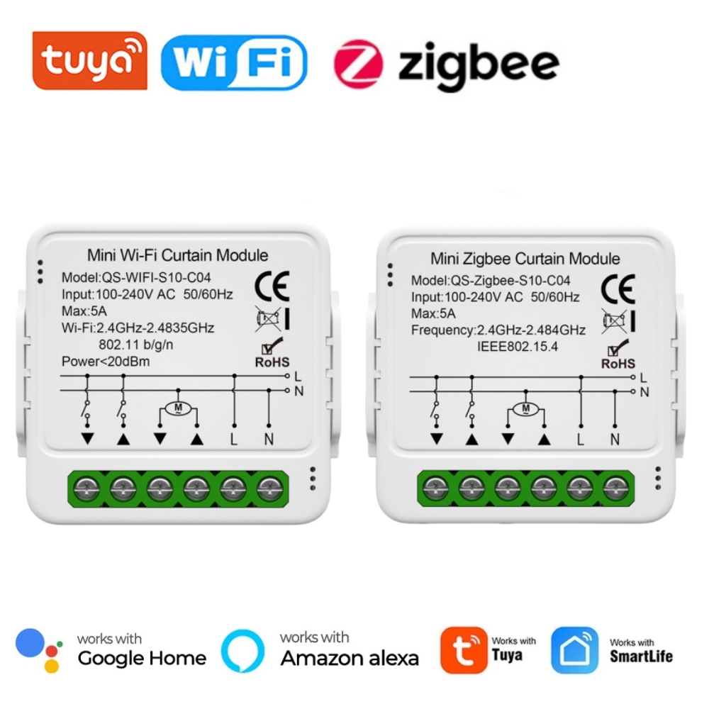 Home Automation Kit - Tuya WiFi Zigbee Smart Gordijnschakelaarmodule Sluit
