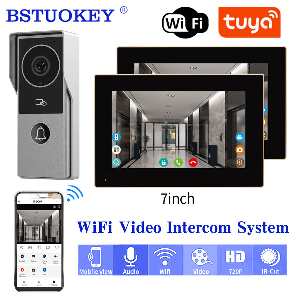 Smart Home Video Doorbell App - TUYA 1080P 7/10 Inch Touchscreen AHD