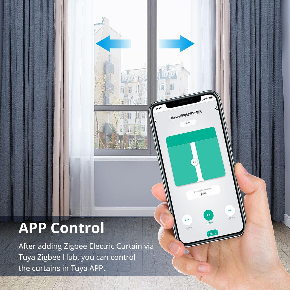 Zemismart Tuya Zigbee oplaadba - Curtain Motor recensie en prijs