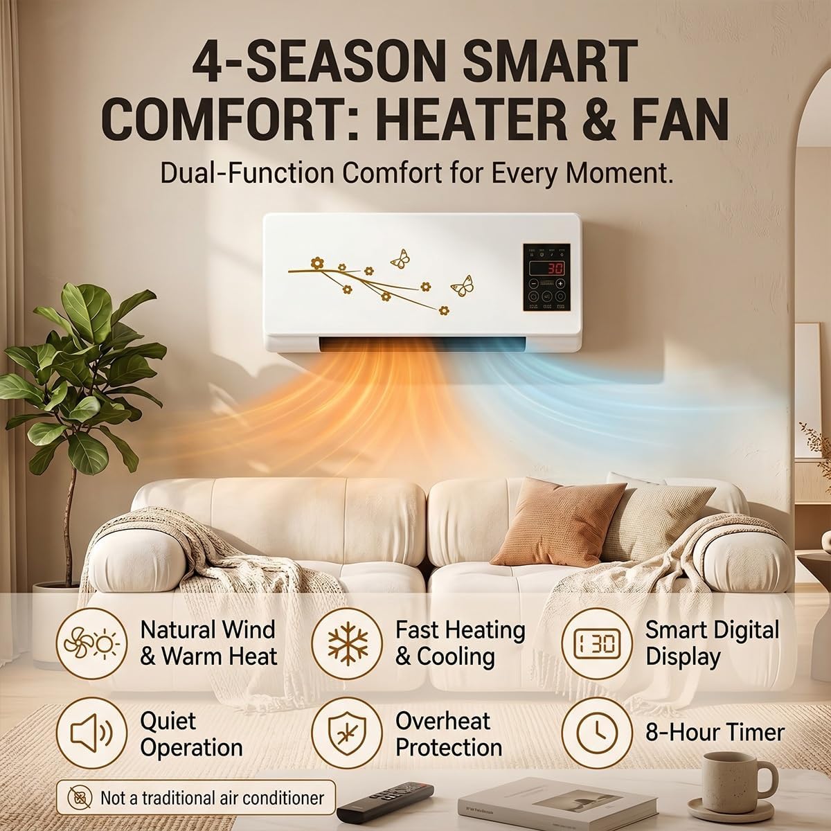 Draagbare aan de muur gemontee - Smart Bathroom Fan recensie en prijs