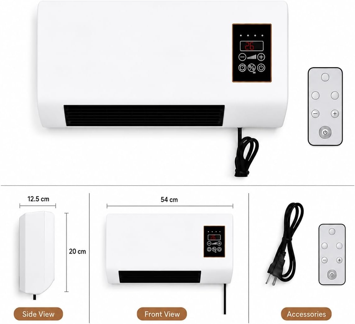 1800W Wandgemonteerde Aircondi - Smart Bathroom Fan recensie en prijs