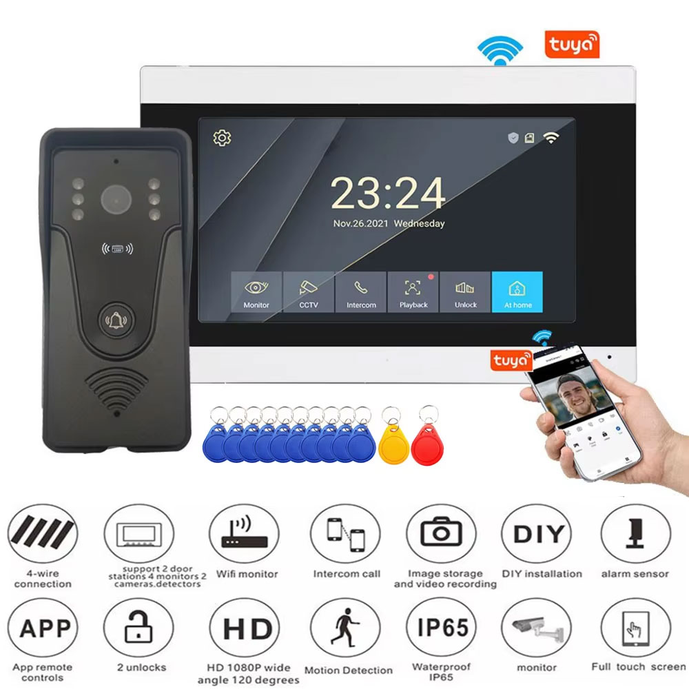 Tuya 1080P 7 inch kleurenaanra - Smart Home Video Doorbell App recensie en prijs