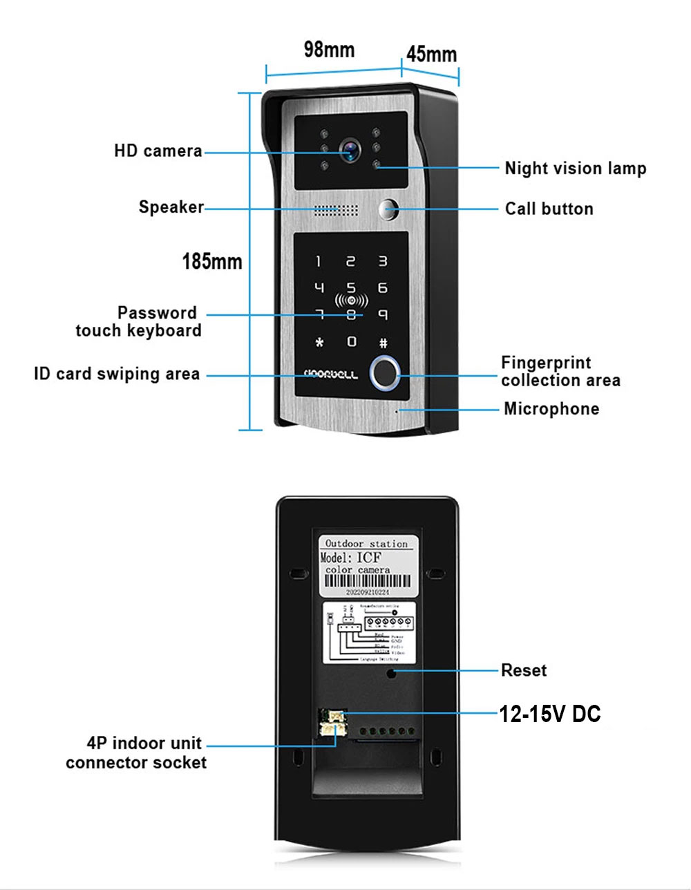 Wifi Tuya 7 inch touchscreen w - Smart Home Video Doorbell App recensie en prijs